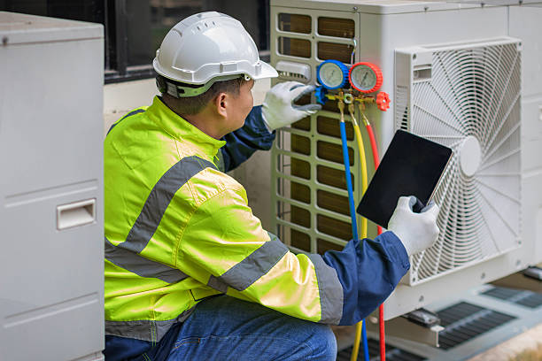 Professional Hvac technician working in Fallston, NC